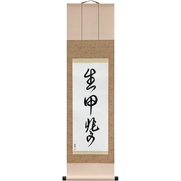 Japanese Scroll of Reason For Being (ikigai) — Calligraphy by Eri Takase